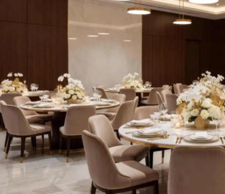 VIP rendezvény elegáns, gyertyafényes terítéssel
